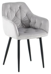 Designové křeslo, světlešedá Velvet látka, FEDRIS 2 NEW