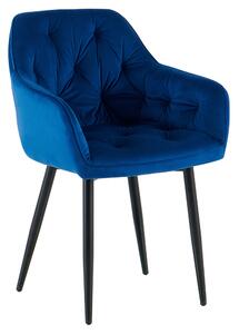 Designové křeslo, modrá Velvet látka, FEDRIS 2 NEW