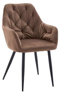 Designové křeslo, hnědá Velvet látka, VERIO NEW
