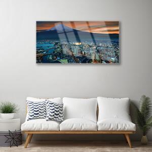 Akrylový obraz Město Hora Dmy 100x50 cm