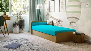 Moderní postel Pavel 80x190, modrá Alova, levá