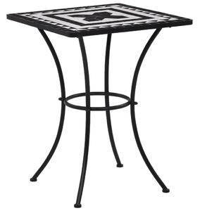 Mozaikový bistro stolek černobílý 60 cm keramika