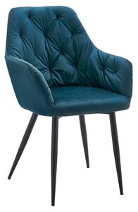 Designové křeslo, tyrkysová Velvet látka, VERIO NEW