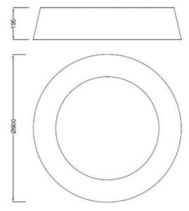 Mantra 4963E Nordica, bílé stropní svítidlo 9xE27, prům. 90cm