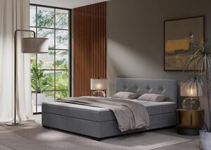 POSTEL BOXSPRING, 160/200 cm, světle šedá MID.YOU - Manželské postele, Online Only