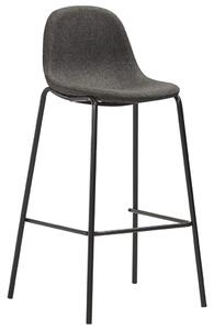 Barové židle 6 ks tmavě šedé textil