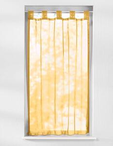Blancheporte Voálová vitrážová záclonka s poutky žlutá 60x120cm