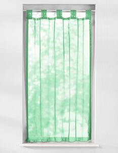Blancheporte Voálová vitrážová záclonka s poutky zelená 60x120cm