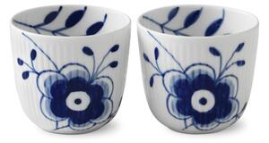 Porcelánový svícen / hrnek Blue Fluted Mega 165 ml – set 2 ks