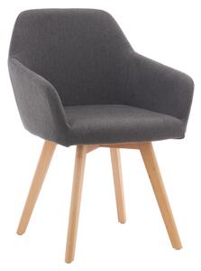 Designové křeslo, tmavě šedá/buk, CLORIN 2 NEW