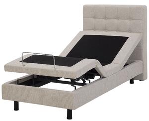 Polohovací postel Tkanina DUKE 90 x 200 cm Béžová