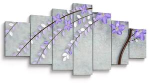 Obraz - Fialový déšť (210x100 cm)