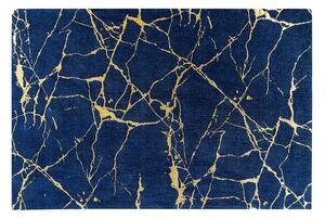 Koberec MARBLE 160x240 CM modro-zlatý Textil | Kusové koberce | Obdelníkové