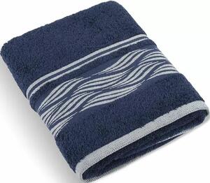 Froté ručník Vlnky 480 g/m2 - modrá