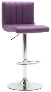 Barová stolička fialová umělá kůže