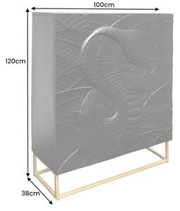 Vysoká komoda SNAKE 120 CM černá masiv mango Nábytek | Úložné prostory | Komody | Všechny komody