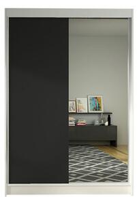 Šatní skříň LINO I šířka 120 cm - bílá/černá