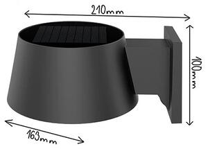 Viking - LED Stm. solární nástěnné svítidlo se senzorem LED/1W/3,7V IP44 4000K