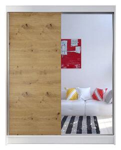 Šatní skříň CAMINO I šířka 150 cm - bílá/dub artisan