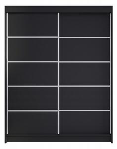 Šatní skříň CAMINO IV šířka 150 cm - černá