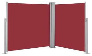 Zatahovací boční markýza / zástěna červená 100 x 600 cm