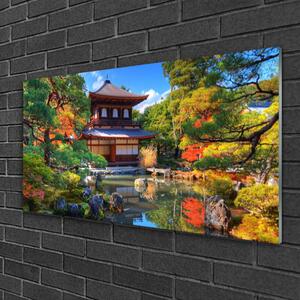Obraz na skle Zahrada Japonsko Krajina 140x70 cm