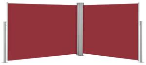 Zatahovací boční markýza / zástěna červená 100 x 1000 cm