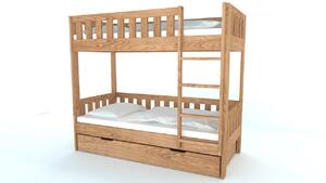 Patrová postel CHILD Buk 2v1 80x200 cm z masivu