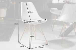 Bílá kožená židle Scandinavia Meisterstück