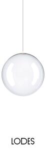 Lodes Designové závěsné LED svítidlo RANDOM SOLO, 1W, ø 18 cm, CRI90 Teplota světla: 2700K, Barva stínidla: Transparentní, Barva kabelu: transparentní