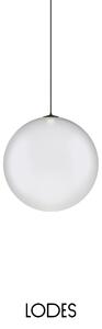 Lodes Designové závěsné LED svítidlo RANDOM SOLO, 1W, ø 18 cm, CRI90 Teplota světla: 2700K, Barva stínidla: Sněhově bílá, Barva kabelu: černá
