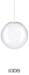 Lodes Designové závěsné LED svítidlo RANDOM SOLO, 3W, ø 23 cm, CRI90 Teplota světla: 2700K, Barva stínidla: Transparentní, Barva kabelu: transparentní
