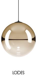 Lodes Designové závěsné LED svítidlo RANDOM SOLO, 3W, ø 28 cm, CRI90 Teplota světla: 2700K, Barva stínidla: Zlatá, Barva kabelu: černá