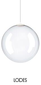 Lodes Designové závěsné LED svítidlo RANDOM SOLO, 3W, ø 28 cm, CRI90 Teplota světla: 2700K, Barva stínidla: Transparentní, Barva kabelu: transparentní