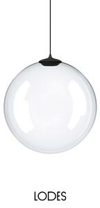Lodes Designové závěsné LED svítidlo RANDOM SOLO, 3W, ø 28 cm, CRI90 Teplota světla: 2700K, Barva stínidla: Transparentní, Barva kabelu: černá