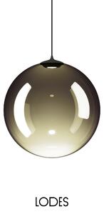 Lodes Designové závěsné LED svítidlo RANDOM SOLO, 3W, ø 28 cm, CRI90 Teplota světla: 2700K, Barva stínidla: Zlatá šalvěj, Barva kabelu: černá