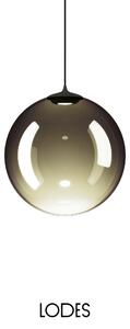 Lodes Designové závěsné LED svítidlo RANDOM SOLO, 3W, ø 23 cm, CRI90 Teplota světla: 2700K, Barva stínidla: Zlatá šalvěj, Barva kabelu: černá