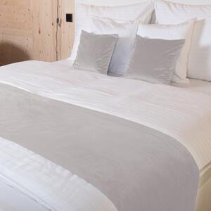 Biante Sametový přehoz/běhoun na postel Velvet Premium SVP-018 Světle šedý Na míru
