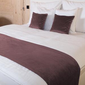 Biante Sametový přehoz/běhoun na postel Velvet Premium SVP-019 Hnědofialový Na míru