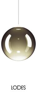 Lodes Designové závěsné LED svítidlo RANDOM SOLO, 3W, ø 23 cm, CRI90 Teplota světla: 2700K, Barva stínidla: Zlatá šalvěj, Barva kabelu: transparentní