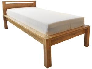 Oak´s Dubová postel Mono Robust 8 cm masiv rustik - 80x200 cm