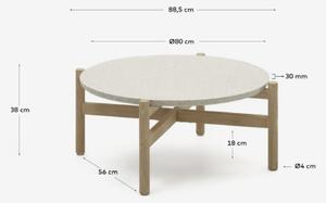 Odkládací stolek palo Ø 84,4 cm bílý