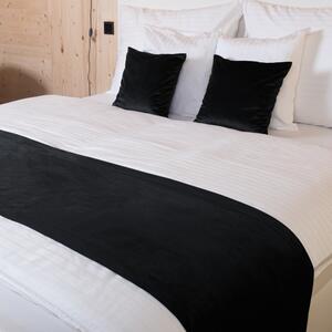 Biante Sametový přehoz/běhoun na postel Velvet Premium SVP-023 Černý Na míru
