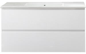 CERANO - Koupelnová skříňka pod umyvadlo Carole - bílá matná - 100 cm