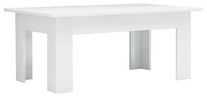 Konferenční stolek bílý vysoký lesk 100x60x42 cm dřevotříska