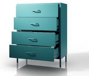 Komoda CARLA, 800 x 1015 x 400 mm, Modern: mořská barva