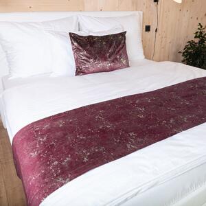 Biante Sametový přehoz/běhoun na postel Isabela IBL-006 Gold Design vínový Na míru