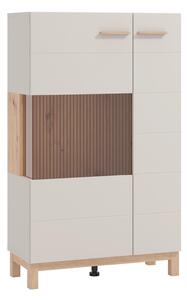 VYSOKÁ KOMODA, kašmírová, dub artisan, 77/127,5/35 cm Hom`in - Vysoké komody