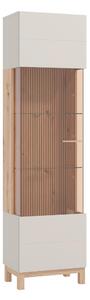 VITRÍNA, kašmírová, dub artisan, 51,5/191,5/35 cm Hom`in - Kredence a vitríny