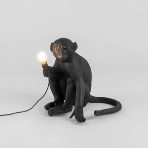 LED deko terasové světlo Monkey Lamp sedící černá